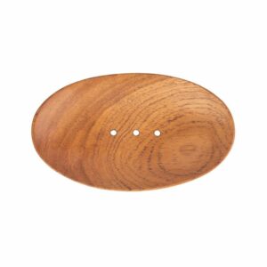 porte savon naturel en bois de neem avec trous d'évacuation