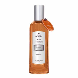 eau de toilette retro ambre en flacon de verre cannelé