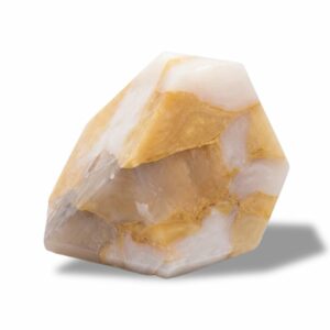 Savon pierre précieuse Albâtre Oriental SoapRocks® ivoire et doré